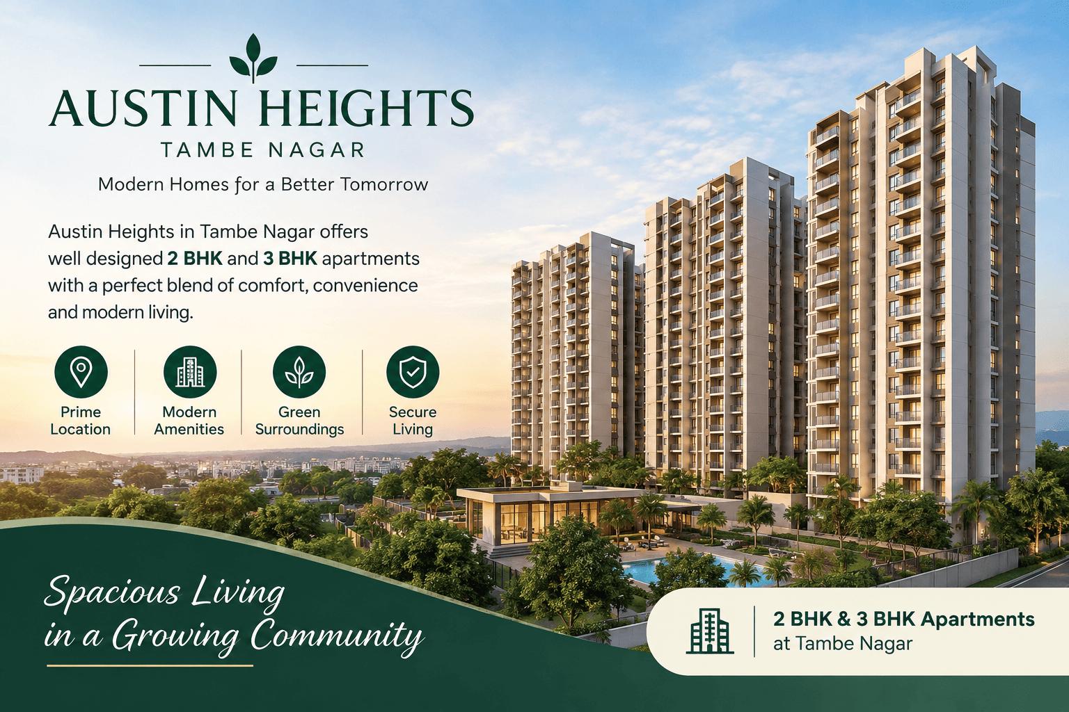 Austin Heights Tambe Nagar - Luxury 1, 2 & 3 BHK Apartments in Mumbai
