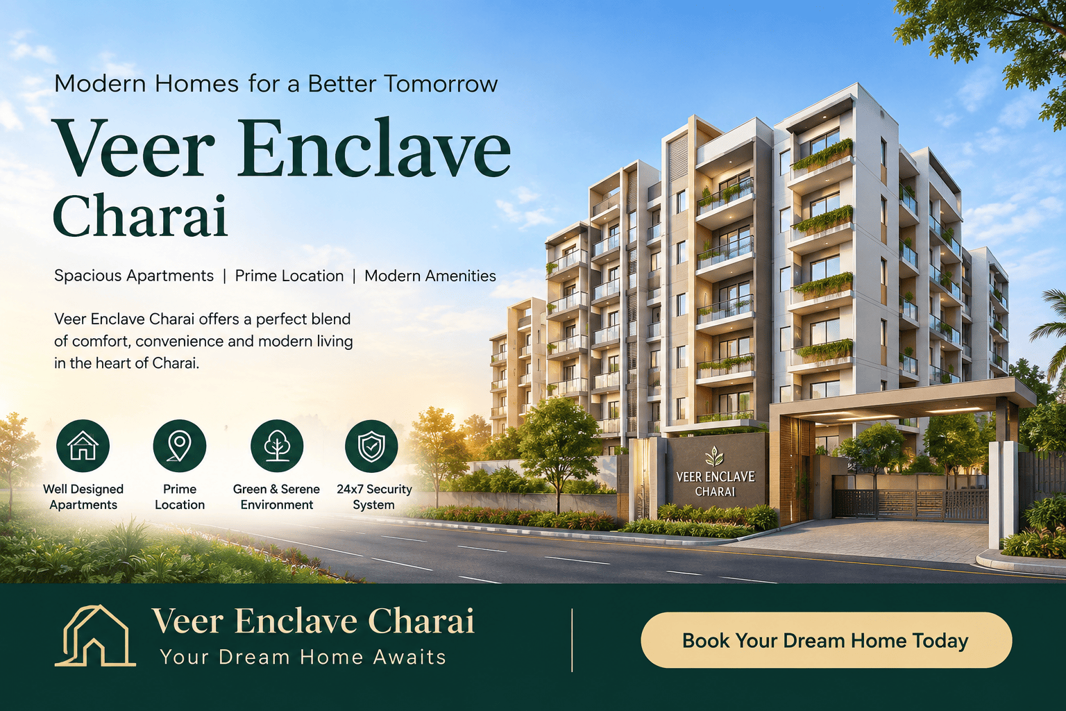 Veer Enclave Charai - Luxury 1, 2 & 3 BHK Apartments in Thane West