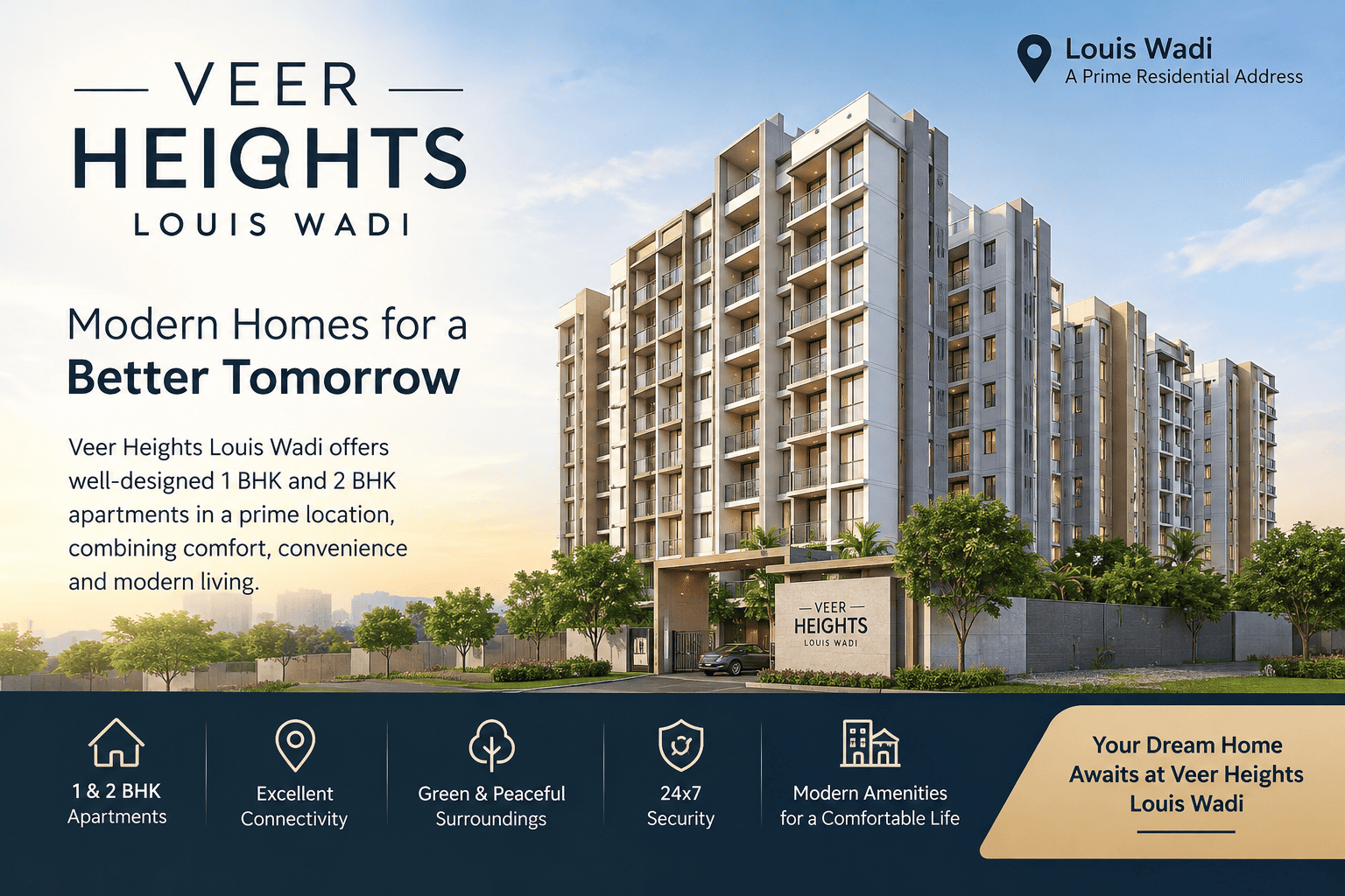 Veer Heights Louis Wadi - Luxury 1, 2 & 3 BHK Apartments in Mumbai