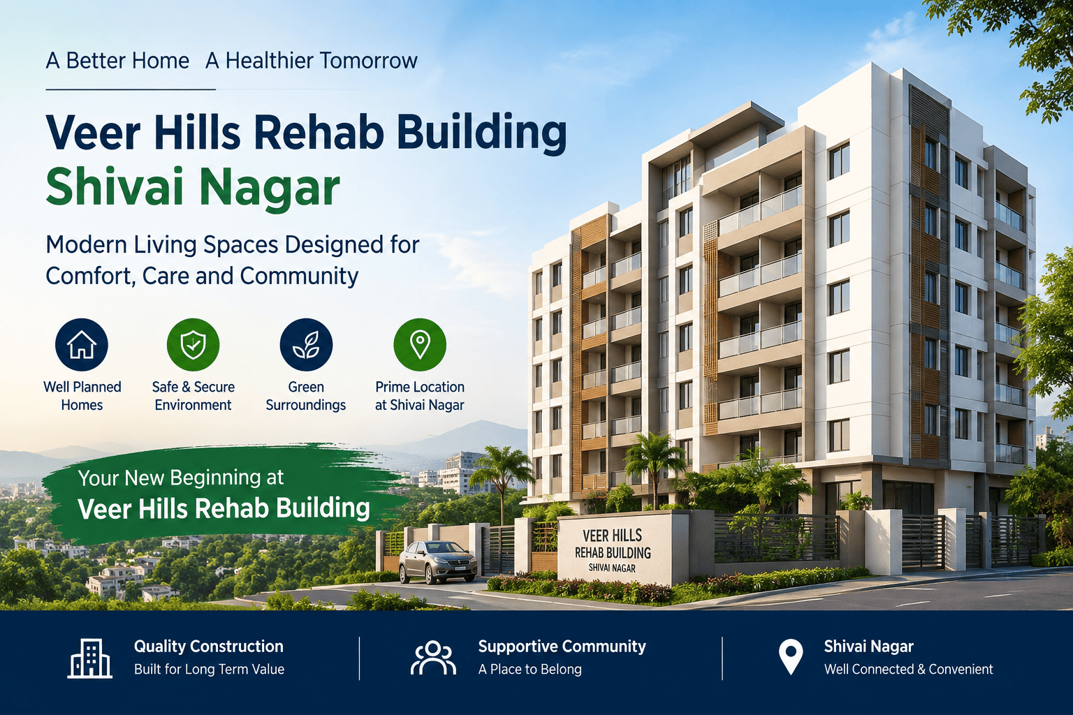 Veer Hills Rehab Building Shivai Nagar - Luxury 1, 2 & 3 BHK Apartments in Mumbai